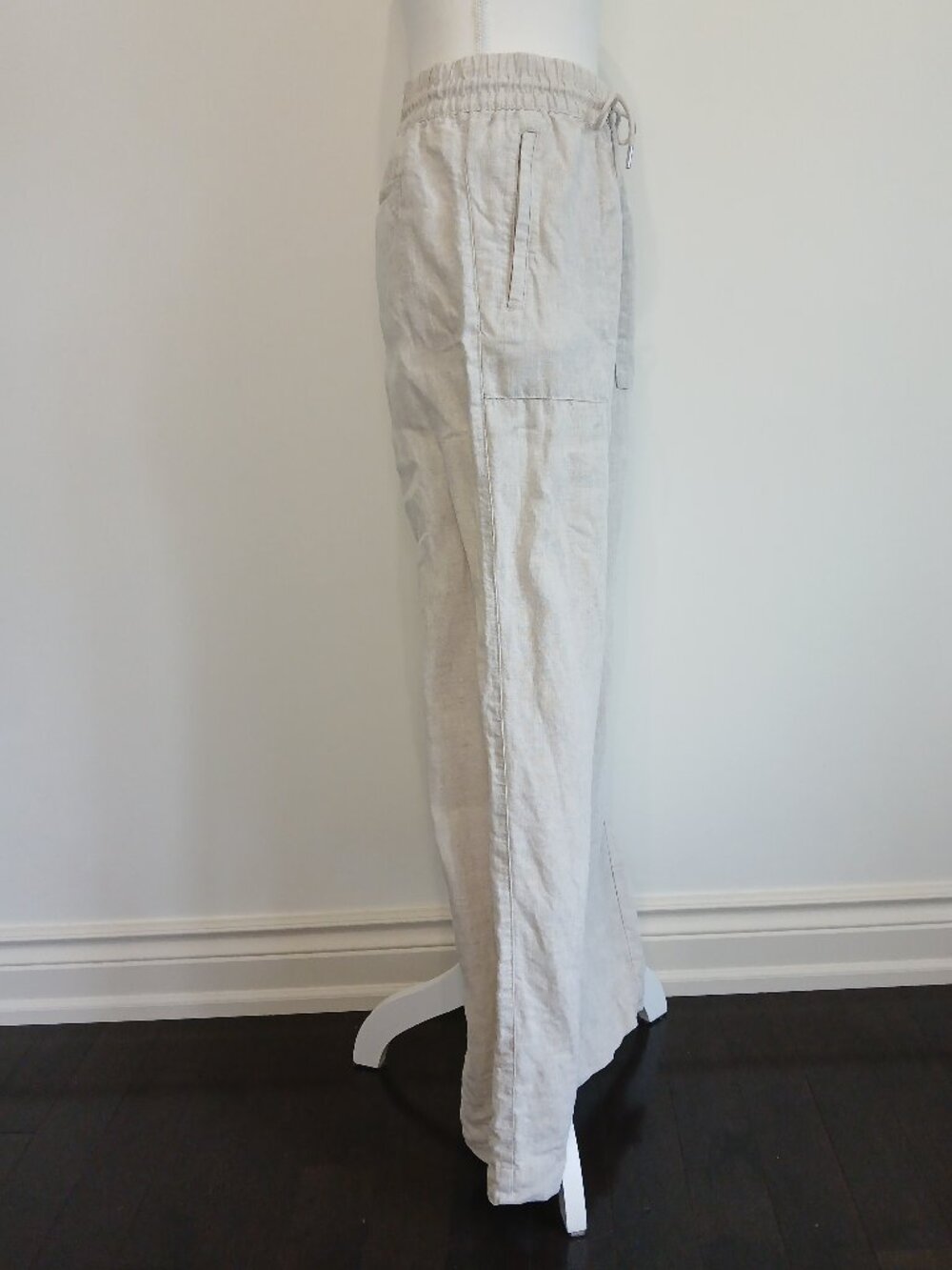 Athleta Retreat High Rise Wide Leg 100 % Linen Pant Inseam 31" Size XS - Picture 4 of 9